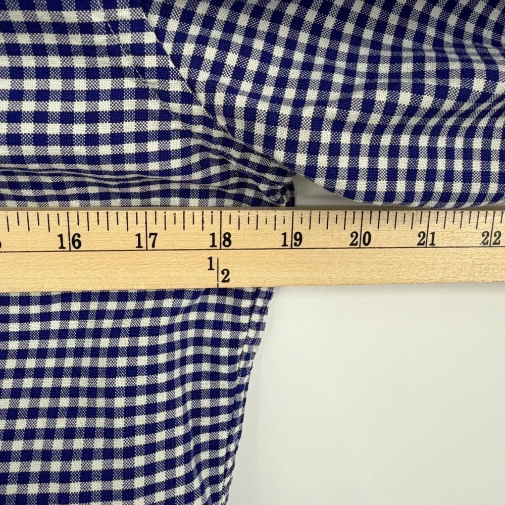 Ralph Lauren Sport Button Down Shirt Kids‎ 8 Blue Gingham Long Sleeve Pony Logo